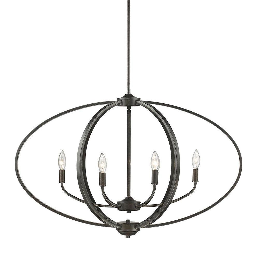 Golden Lighting-3167-LP EB-Colson - 6 Light Linear Pendant in Durable style - 22.88 Inches high by 36.25 Inches wide No Shade  Etruscan Bronze Finish